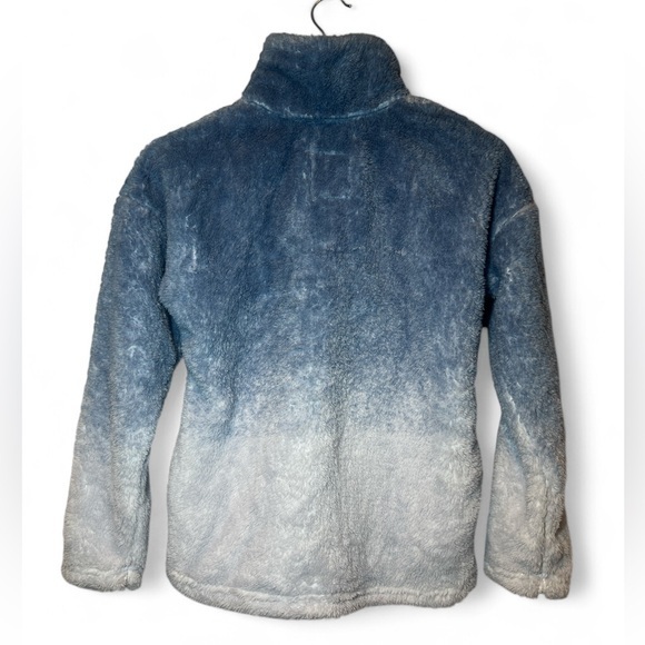 Simply Southern Women M Blue Ombre Super‎ Soft Fleece Sherpa 1/3 Zip Pullover - Picture 2 of 6
